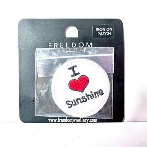 Vintage Topshop Freedom Jewelry 90s Y2K Patch I Heart Sunshine BN On Card